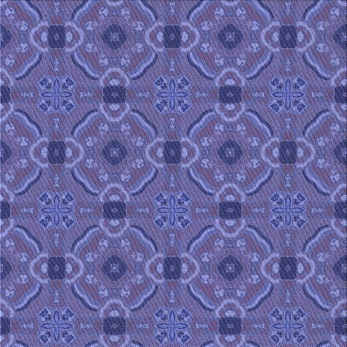 Round Machine Washable Transitional Deep Periwinkle Purple Rug, wshpat3885blu