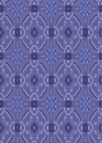 Machine Washable Transitional Deep Periwinkle Purple Rug, wshpat3885blu