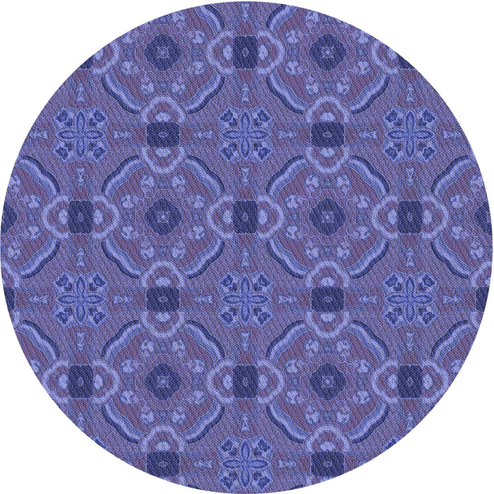 Square Machine Washable Transitional Deep Periwinkle Purple Rug in a Living Room, wshpat3885blu