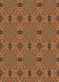 Machine Washable Transitional Mahogany Brown Rug, wshpat3885brn