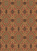 Patterned Mahogany Brown Rug, pat3885brn