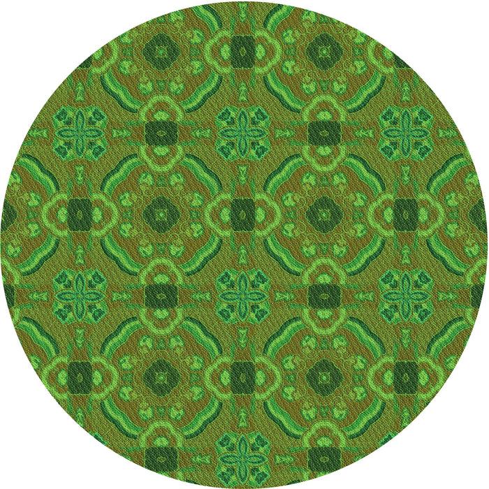 Square Patterned Seaweed Green Rug, pat3885grn