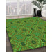 Patterned Seaweed Green Rug in Family Room, pat3885grn