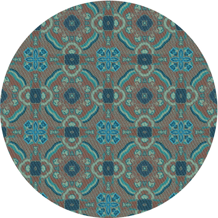 Square Patterned Seafoam Green Rug, pat3885lblu