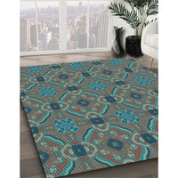 Patterned Seafoam Green Rug, pat3885lblu