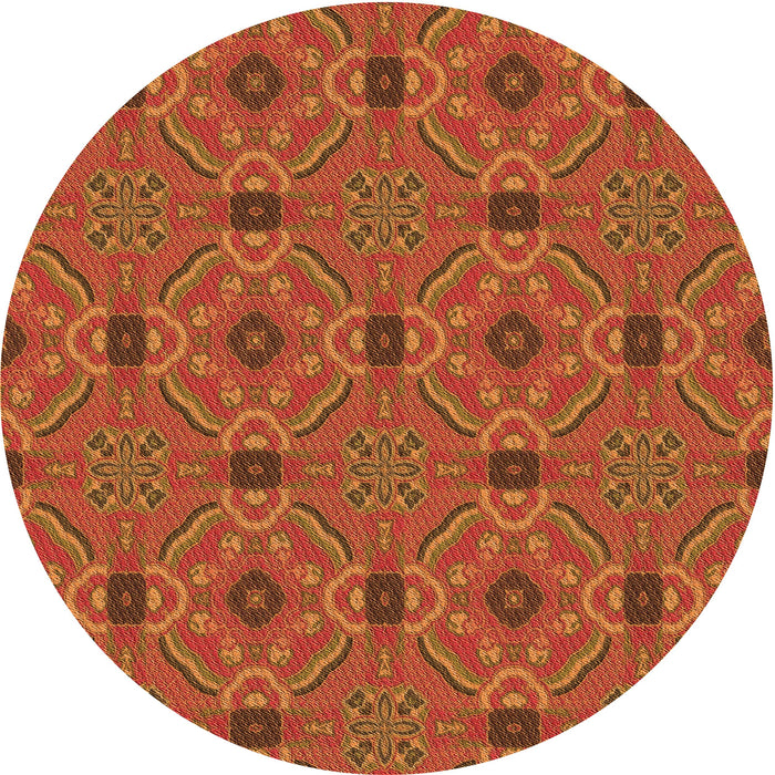 Square Machine Washable Transitional Orange Rug in a Living Room, wshpat3885org