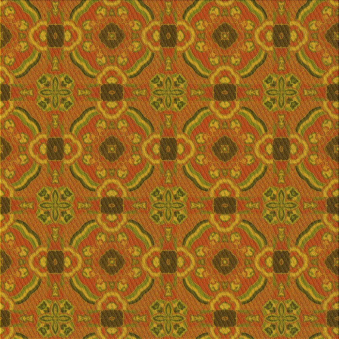 Round Patterned Mahogany Brown Rug, pat3885yw