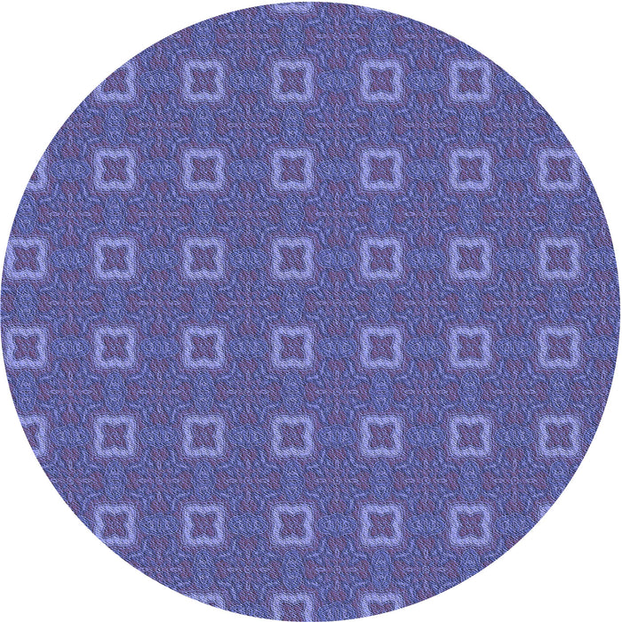 Square Patterned Deep Periwinkle Purple Rug, pat3886blu