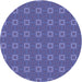 Square Patterned Deep Periwinkle Purple Rug, pat3886blu