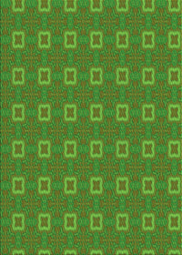 Machine Washable Transitional Seaweed Green Rug, wshpat3886grn