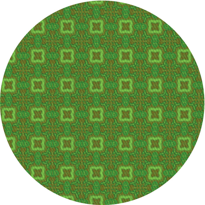 Square Machine Washable Transitional Seaweed Green Rug in a Living Room, wshpat3886grn