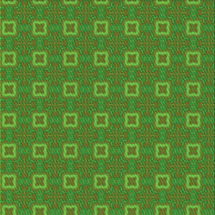 Round Patterned Seaweed Green Rug, pat3886grn