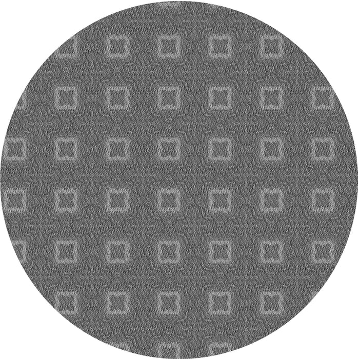 Square Patterned Gunmetal Gray Rug, pat3886gry