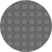 Square Patterned Gunmetal Gray Rug, pat3886gry