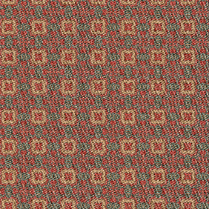 Square Patterned Orange Salmon Pink Novelty Rug, pat3886