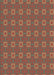 Machine Washable Transitional Orange Salmon Pink Rug, wshpat3886