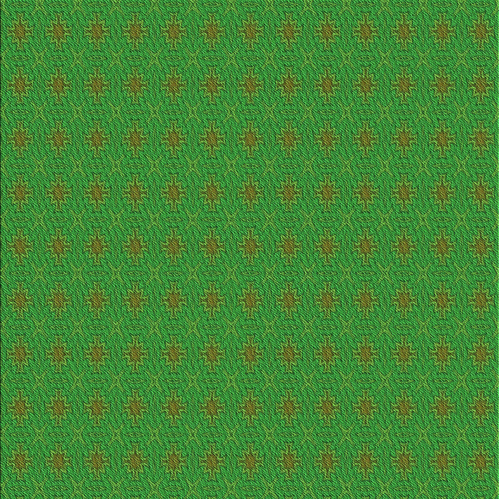 Machine Washable Transitional Green Rug, wshpat3887grn