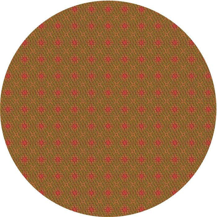 Square Patterned Mahogany Brown Rug, pat3887org