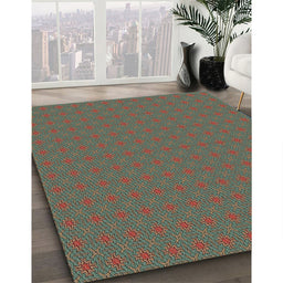 Patterned Bakers Brown Novelty Rug in Family Room, pat3887