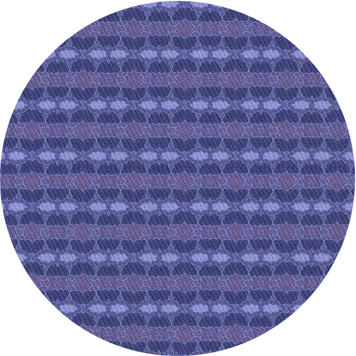Square Patterned Light Slate Blue Rug, pat3888blu