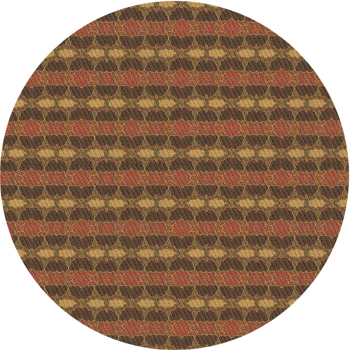 Square Patterned Red Brown Rug, pat3888brn