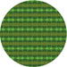 Square Patterned Apple Green Rug, pat3888grn