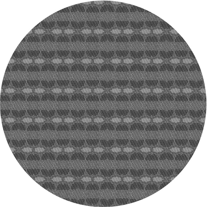 Square Patterned Gray Rug, pat3888gry