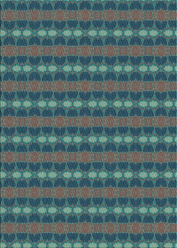 Machine Washable Transitional Deep-Sea Green Rug, wshpat3888lblu