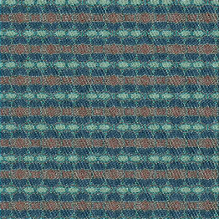 Round Patterned Deep-Sea Green Rug, pat3888lblu