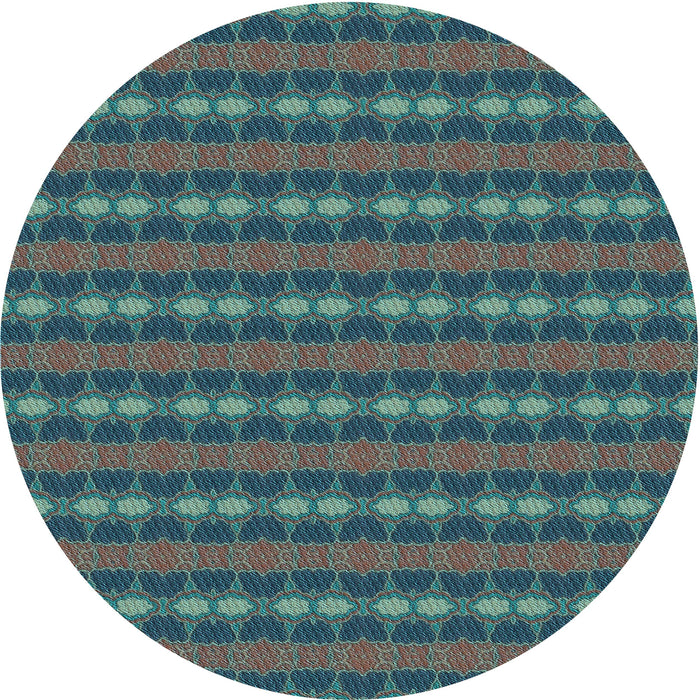 Square Machine Washable Transitional Deep-Sea Green Rug in a Living Room, wshpat3888lblu