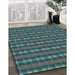 Machine Washable Transitional Deep-Sea Green Rug in a Family Room, wshpat3888lblu