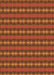 Patterned Tomato Red Rug, pat3888org