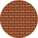 Square Patterned Tomato Red Rug, pat3888org