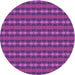 Square Patterned Dark Magenta Purple Rug, pat3888pur