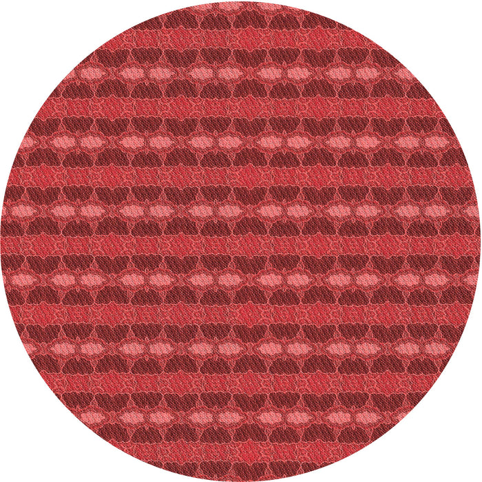 Square Machine Washable Transitional Red Rug in a Living Room, wshpat3888rd