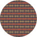 Square Machine Washable Transitional Dark Almond Brown Rug, wshpat3888