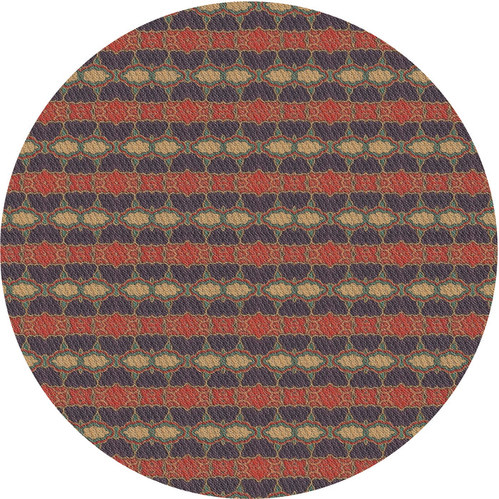 Sideview of Patterned Dark Almond Brown Novelty Rug, pat3888