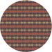 Sideview of Patterned Dark Almond Brown Novelty Rug, pat3888