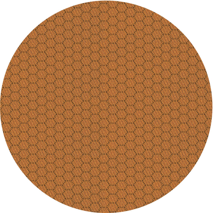 Square Patterned Neon Orange Rug, pat3889org