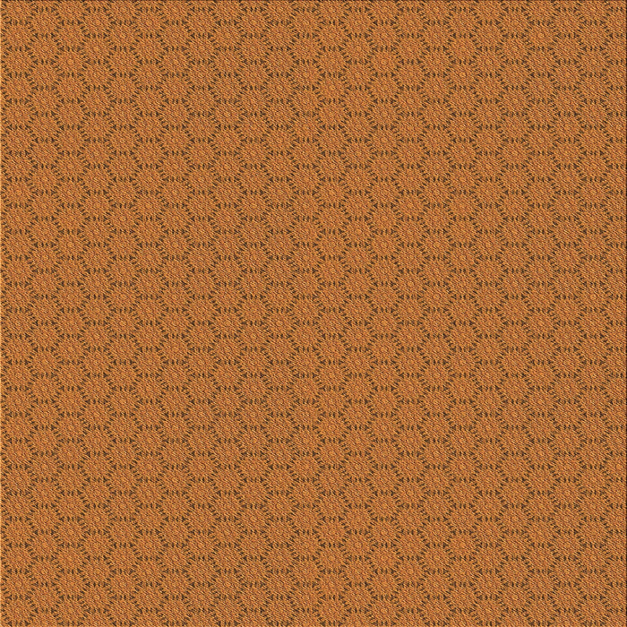 Round Patterned Neon Orange Rug, pat3889org
