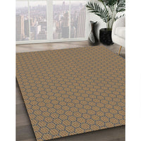 Patterned Light Copper Gold Novelty Rug, pat3889