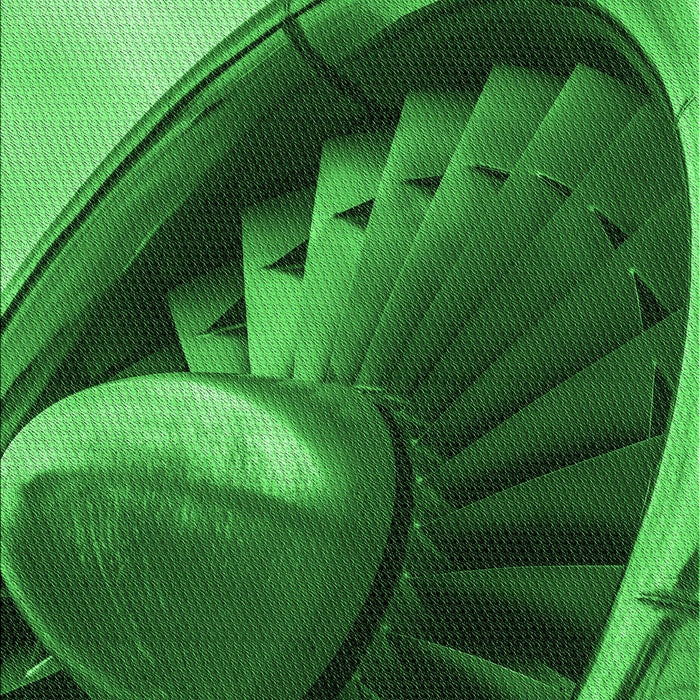 Patterned Deep Emerald Green Rug, pat389grn