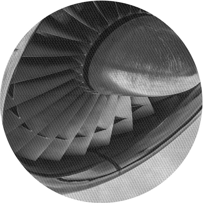 Square Patterned Gunmetal Gray Rug, pat389gry