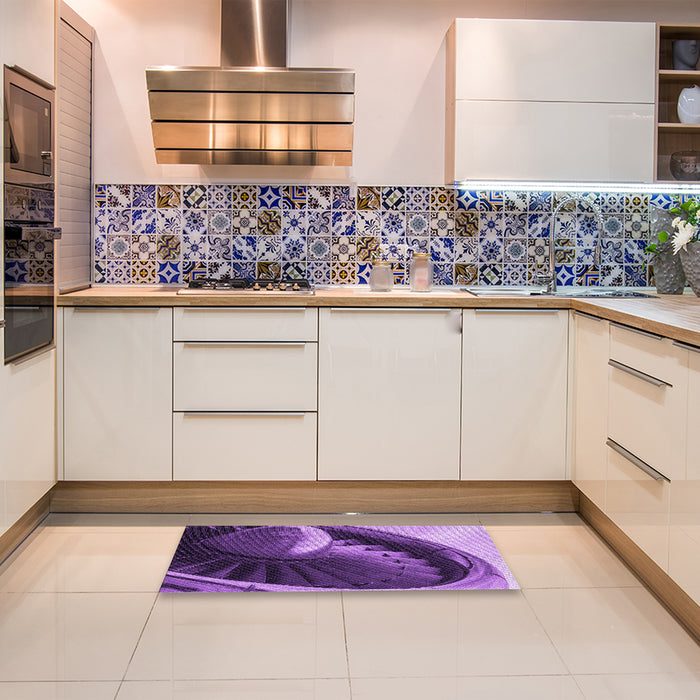 Patterned Purple Rug in a Kitchen, pat389pur