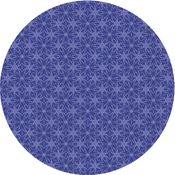 Square Patterned Light Slate Blue Rug, pat3890blu