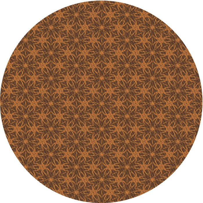 Square Patterned Red Brown Rug, pat3890org