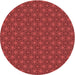 Square Patterned Red Rug, pat3890rd