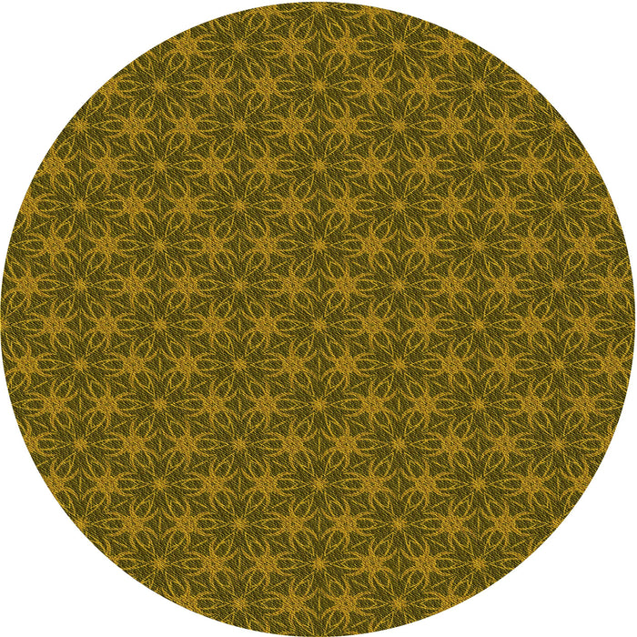 Square Machine Washable Transitional Dark Golden Brown Rug in a Living Room, wshpat3890yw