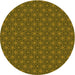 Square Patterned Dark Golden Brown Rug, pat3890yw