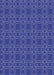 Machine Washable Transitional Cobalt Blue Rug, wshpat3891blu